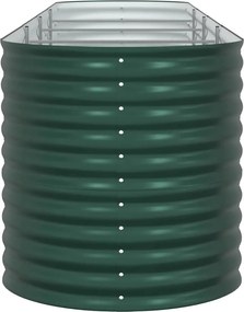vidaXL Ανεβασμένο Κρεβάτι Πράσινο 400 x 80 x 81 cm Ατσάλι