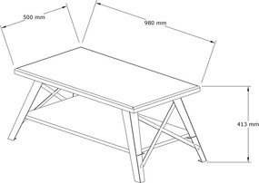 Coffee Table Konik - Walnut Walnut