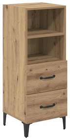 vidaXL Πλαϊνό γραφείο με συρτάρι artisan δρυς 34 x 34.5 x 90 εκ