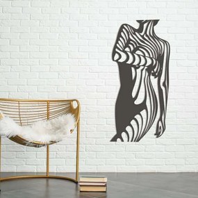 Διακοσμητικό τοίχου Λαμαρίνα kp25 Silhouette - 0,30mx0,60m, Ανθρακί