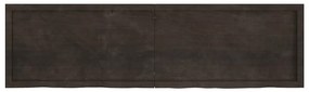 vidaXL Ράφι Τοίχου Σκούρο Καφέ 180x50x(2-6) εκ. Επεξ. Μασίφ Ξύλο Δρυός