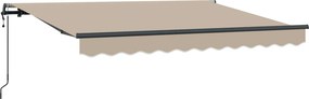 vidaXL Αναδιπλούμενη τέντα Μπεζ 350 x 200 cm ύφασμα
