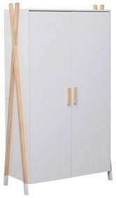 ΝΤΟΥΛΑΠΑ ΠΑΙΔΙΚH PASCHAL HM2494.03 ΛΕΥΚΗ ΜΕΛΑΜΙΝΗ-ΠΟΔΙΑ ΞΥΛΟ ΠΕΥΚΟΥ 96x44x170Υεκ.
