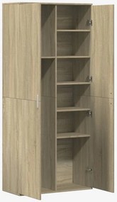 vidaXL Ντουλάπι Sonoma Δρυς 80x35x180 εκ. από Επεξεργασμένο Ξύλο