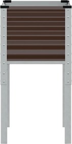 vidaXL Γλάστρα Κήπου Καφέ 45x45x88 εκ. από Ατσάλι