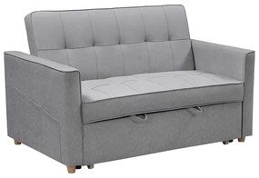Καναπές-κρεβάτι Commit pakoworld 2θέσιος ύφασμα γκρι 142x93x90εκ - 035-000071