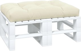 vidaXL Μαξιλάρι Παλέτας Κρεμ 120 x 80 x 12 εκ. Υφασμάτινο