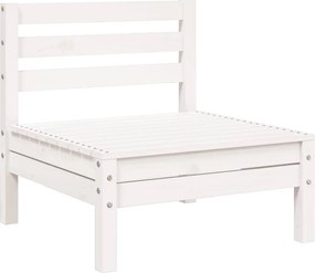 vidaXL Corner Sofa 3-θέσιο Solid pine wood Λευκό πεύκο 3-seater