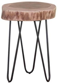 Τραπεζάκι FUEGO +/-35x35  H.45 Ακακία Φυσικό/Μεταλλικό Μαύρο