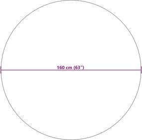 vidaXL Χαλιά χώρου Γύρος PALMERAS Κρεμ Ø 160 CM Πολυεστέρας