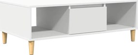 vidaXL Τραπεζάκι σαλονιού Λευκό 102 x 55 x 35 εκ Επεξεργασμένο ξύλο