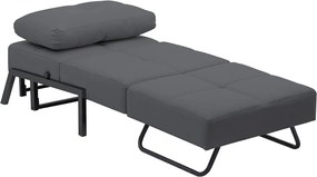 Πολυθρόνα ArteLibre OLIVER Σκούρο Γκρι 87x93x90cm