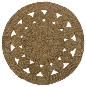Χαλί Lopzerc Inart Φυσικό Σχοινί Φ100X2 εκ 313-000017-313-000017-Καφέ 313-000017