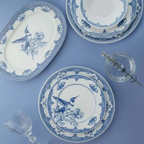 Σερβίτσιο Πιάτα Φαγητού (Σετ 26Τμχ) 710KTP3649 Blue-White Hermia 26 τμχ Porcelain