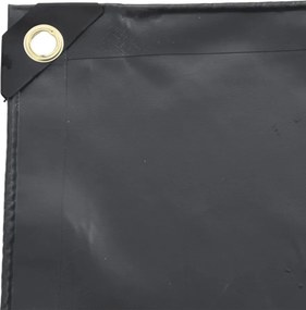 vidaXL Μουσαμάς Μαύρο 5 x 8 μ. 650 γρ./μ²