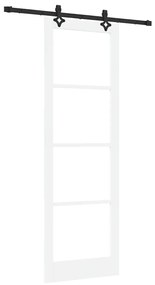 vidaXL Συρόμενη Πόρτα Λευκό 78 x 232 cm Ξύλο και μέταλλο