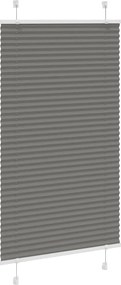 vidaXL Πλισέ περσίδα Ανθρακί 80x100 cm Πλάτος υφάσματος 79,4 cm