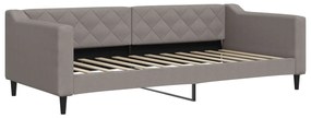 vidaXL Καναπές Κρεβάτι Συρόμενος Taupe 90x200 εκ. Ύφασμα &amp; Συρτάρια