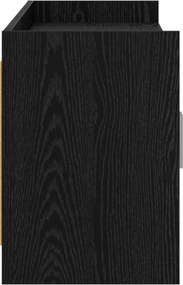 vidaXL Ντουλάπι TV 168 x 33 x 47 εκ. Μαύρη Δρυς Επεξεργασμένο Ξύλο