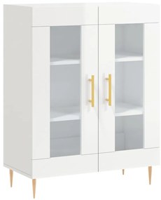 vidaXL Ντουλάπι Γυαλιστερό Λευκό 69,5x34x90 εκ. Επεξεργασμένο Ξύλο