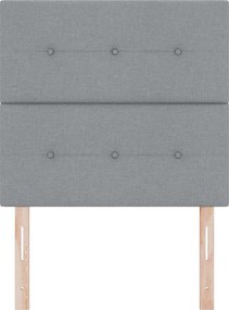 vidaXL Ρυθμιζόμενη Κρεβατοκεφαλή με κεφαλάρι Ανοιχτό γκρι 80 cm ύφασμα