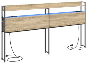 vidaXL Κεφαλάρι Αποθήκης με ράφι Sonoma Δρυς 180 cm Επεξεργασμένο ξύλο