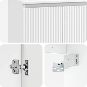 vidaXL Επιτοίχια Λεκάνη Έπιπλο Λευκό 53 x 35 x 63 εκ