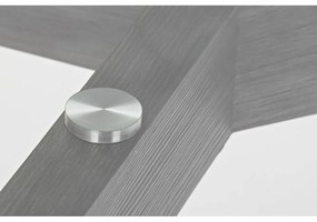 Τραπεζαρία DKD Home Decor Κρυστάλλινο Γκρι Διαφανές Ξύλο MDF (160 x 90 x 75 cm)