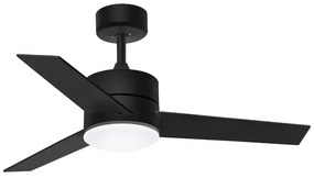 Iq Ανεμιστήρας Οροφής Cf-4215 Matt Black 107cm Με Led Φως Και Τηλεχειριστήριο Dc Motor 55w