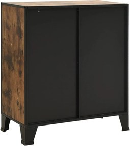 vidaXL Ντουλάπι Αποθήκευσης Ρουστίκ Καφέ 72x36x82 εκ. Μέταλλο / MDF