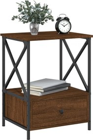 vidaXL Κομοδίνα 2 τεμ Καφέ Δρυς 50x41x65 εκ. από Επεξεργασμένο Ξύλο