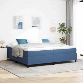 vidaXL Κρεβάτι Box Spring Μπλε 200x200 εκ Από Βελούδινο Ύφασμα