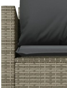 vidaXL Σετ Επίπλων Bistro 3 τεμ Γκρι Συνθετικό Ρατάν με Μαξιλάρια