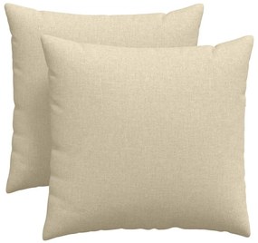 vidaXL Μαξιλάρι Καναπέ 2 pcs Κρεμ 45 x 45 cm ύφασμα