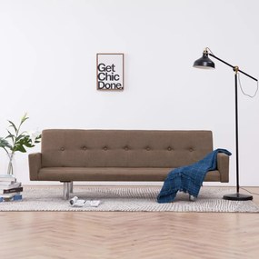 vidaXL 282220  Sofa Bed with Armrest Brown Polyester