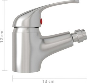 vidaXL Μπαταρία Μπιντέ Αναμεικτική Ασημί 13 x 12 εκ.