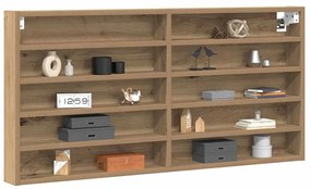 vidaXL Βιτρίνα με ράφι Επιτοίχιο Άλλο artisan δρυς 100 x 8.5 x 50 cm