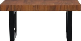 vidaXL Ράφι Νιπτήρα Τοίχου από Ατσάλι / Μασίφ Ξύλο Δρυός