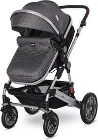BABY STROLLER LORA STEEL GREY + MAMA BAG