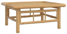 vidaXL Σαλόνι Κήπου Σετ 7 τεμ. από Μπαμπού με Λευκά Κρεμ Μαξιλάρια