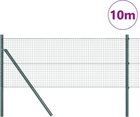 vidaXL Στύλος Περιφράξεων Πράσινο 10 x 0,4 m (25 x 25 mm δίκτυο)