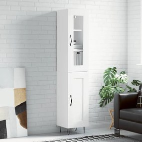 vidaXL Ντουλάπι Λευκό 34,5 x 34 x 180 εκ. από Επεξεργασμένο Ξύλο