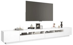 Έπιπλο Τηλεόρασης με LED Λευκό 300 x 35 x 40 εκ. - Λευκό