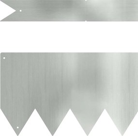 vidaXL Περίγραμμα γκαζόν 10 pcs Ασημί 100 x 0.05 x 20 εκ