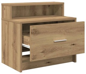 Κομοδίνα με συρτάρι 2 τεμ. Αρτισιανή Δρυς 51x31x47 εκ. 858685