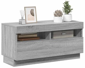 vidaXL Έπιπλο Τηλεόρασης με LED Γκρι Sonoma 80x35x40 εκ.