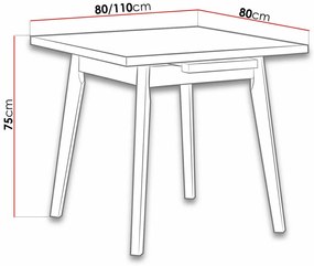 Τραπέζι Victorville 183, Άσπρο, Sonoma οξιά, 75x80x80cm, 18 kg, Επιμήκυνση, Πλαστικοποιημένη μοριοσανίδα, Ξύλο, Μερικώς συναρμολογημένο, Ξύλο: Οξιά