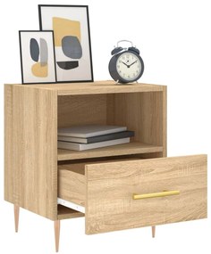vidaXL Κομοδίνα 2 τεμ. Sonoma Δρυς 40 x 35 x 47,5 εκ. Επεξεργ. Ξύλο