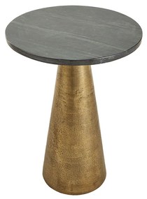 CONO COFFEE TABLE ΜΑΥΡΟ ANTIQUE BRASS D36xH51cm