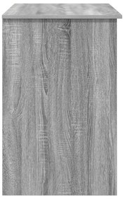 vidaXL Γραφείο με Αποθήκη Γκρι Sonoma 90x49.5x75 cm Επεξεργασμένο Ξύλο